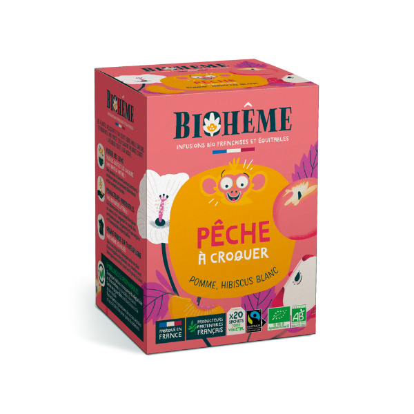 Biohême -- Infusion pêche à croquer - 20 infusettes