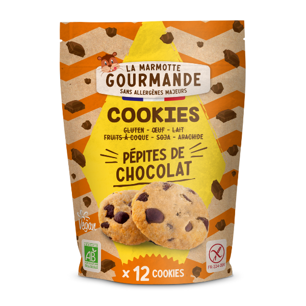 La Marmotte Gourmande -- Cookies pépites de chocolat sans allergène - 150 g