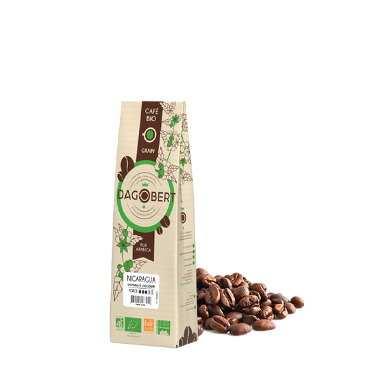 Les Cafés Dagobert -- Nicaragua 100% arabica, bio et équitable - grains (origine Nicaragua) - 250 g