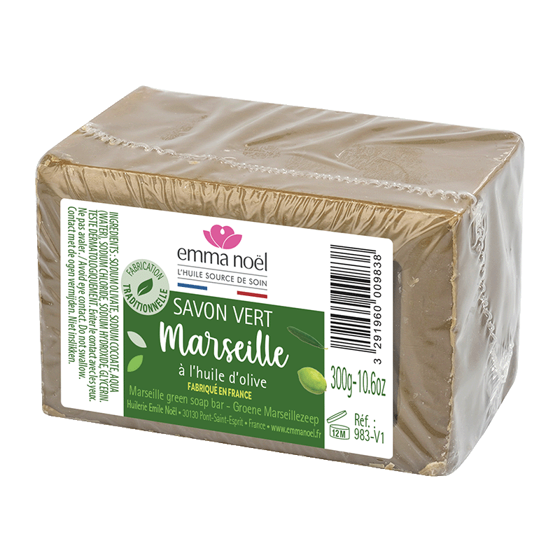 Emma Noël -- Savon vert marseille sans huile de palme - 300 g